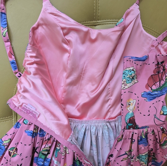 🪝Off The Hook - "Neverland" Jenny Dress Micheline Pitt Art Pinup Couture L - Picture 13 of 14